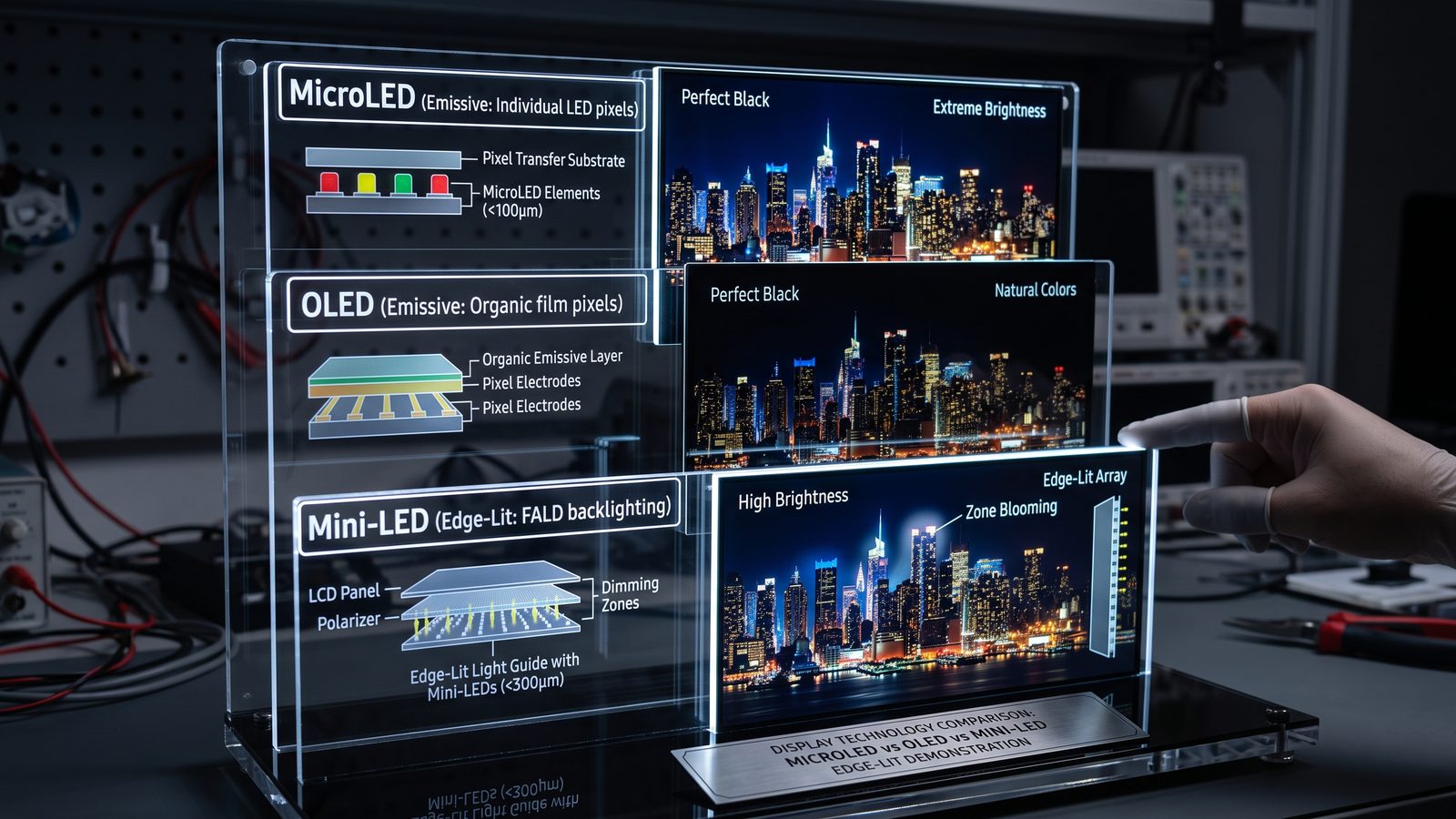 Najnowsze technologie ekranów — MicroLED, OLED, Mini-LED w 2026