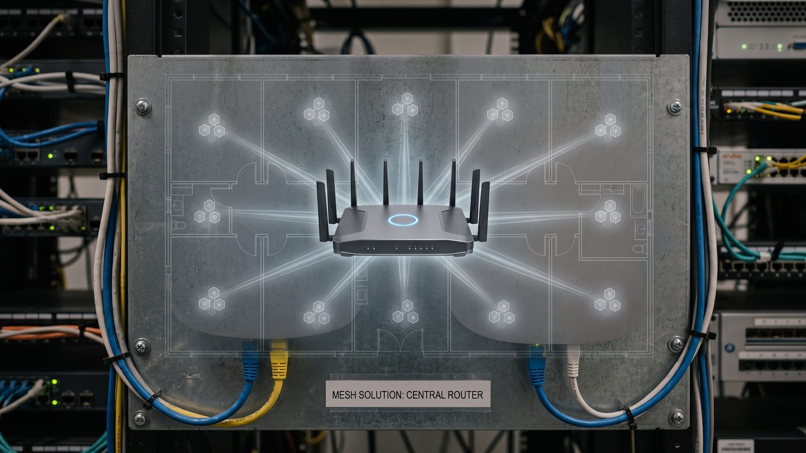 Sieć mesh czy pojedynczy router — co wybrać do dużego biura