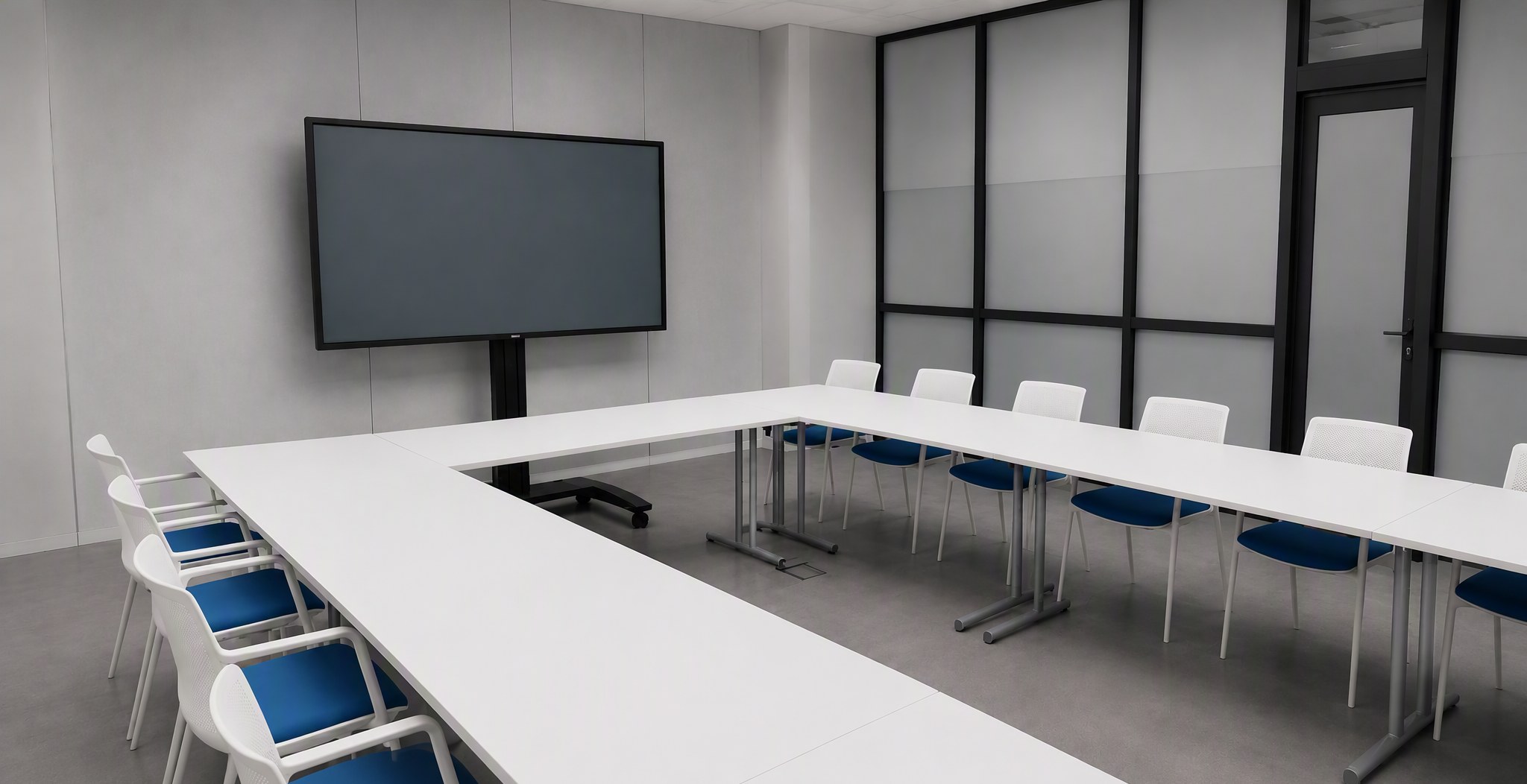 Realizacja — sala szkoleniowa w układzie U