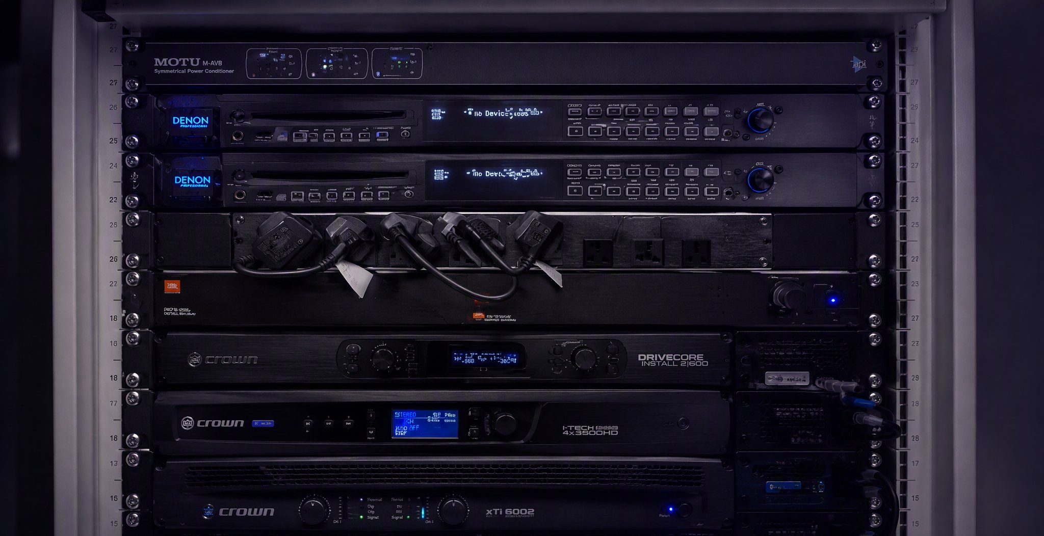 Szafa rack sprzętu audio