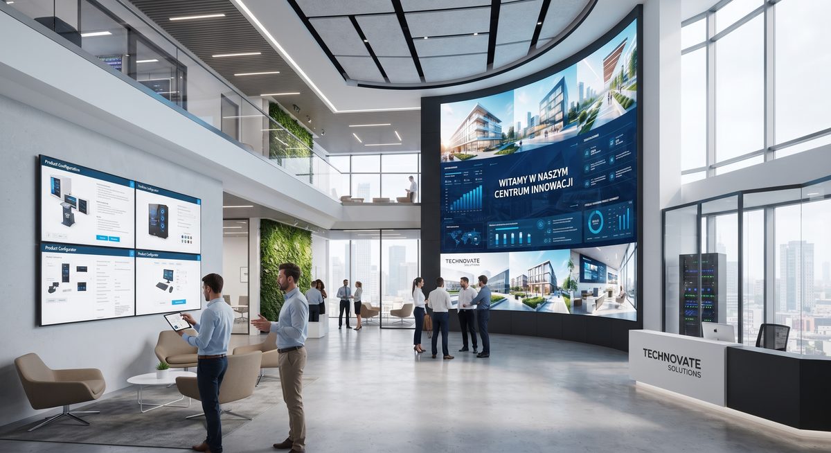 Ściany wideo LED i LCD do showroomów i lobby