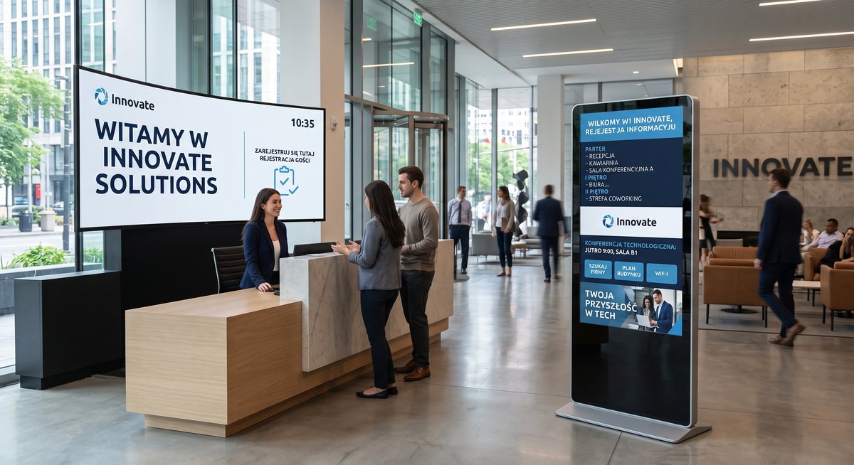 Ekrany recepcyjne, informacyjne i reklamowe